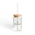 Matcha Glass Cup with Lid and Straw